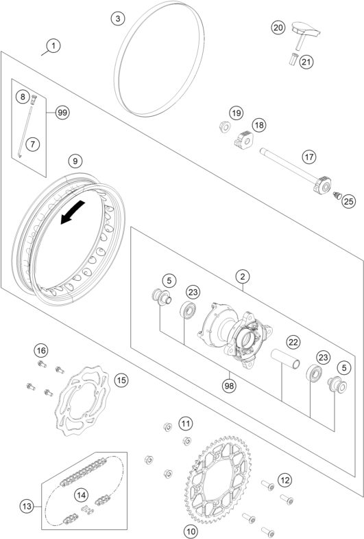 Náhled schématu REAR WHEEL