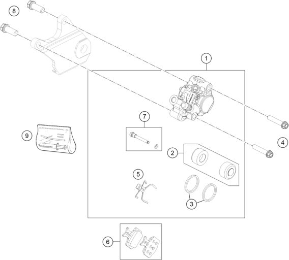 Náhled schématu REAR BRAKE CALIPER