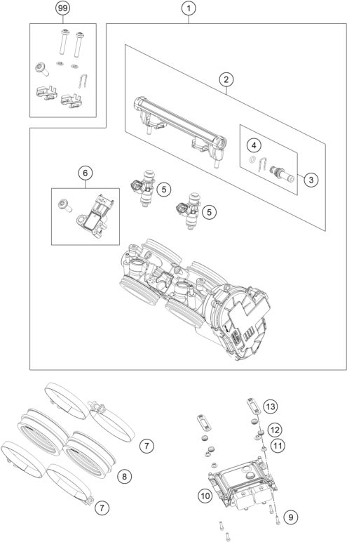 Náhled schématu THROTTLE BODY