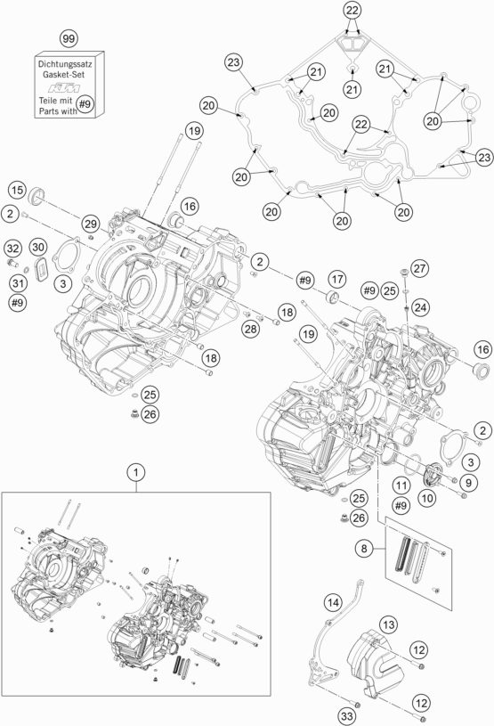 Náhled schématu ENGINE CASE