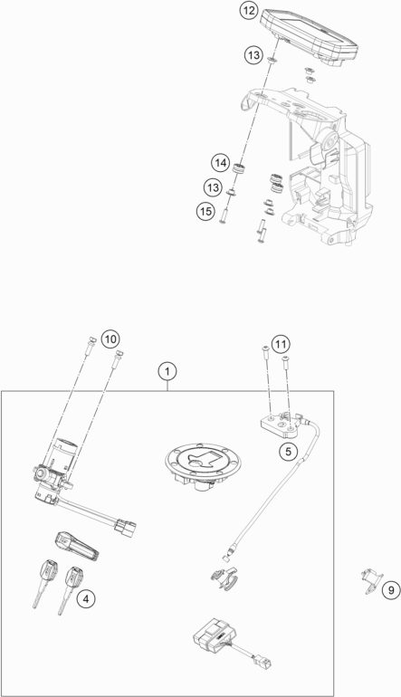 Náhled schématu INSTRUMENTS / LOCK SYSTEM