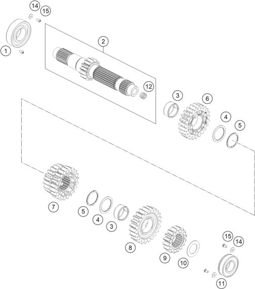 Náhled schématu TRANSMISSION I - MAIN SHAFT