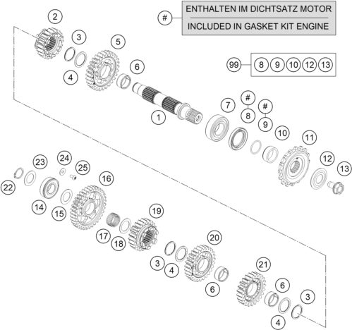 Náhled schématu TRANSMISSION II - COUNTERSHAFT