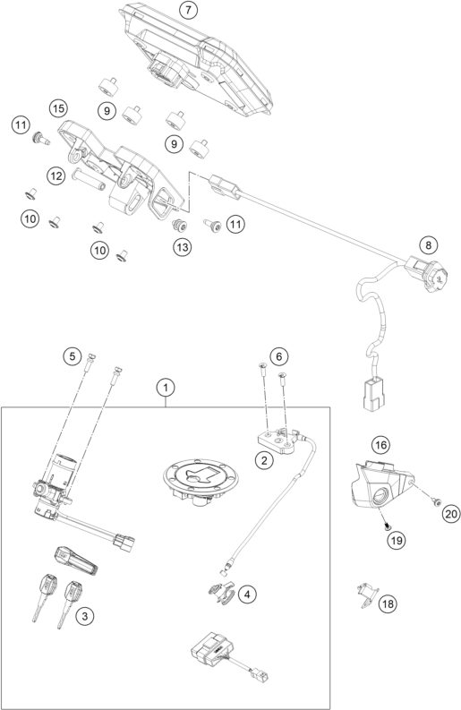 Náhled schématu INSTRUMENTS / LOCK SYSTEM