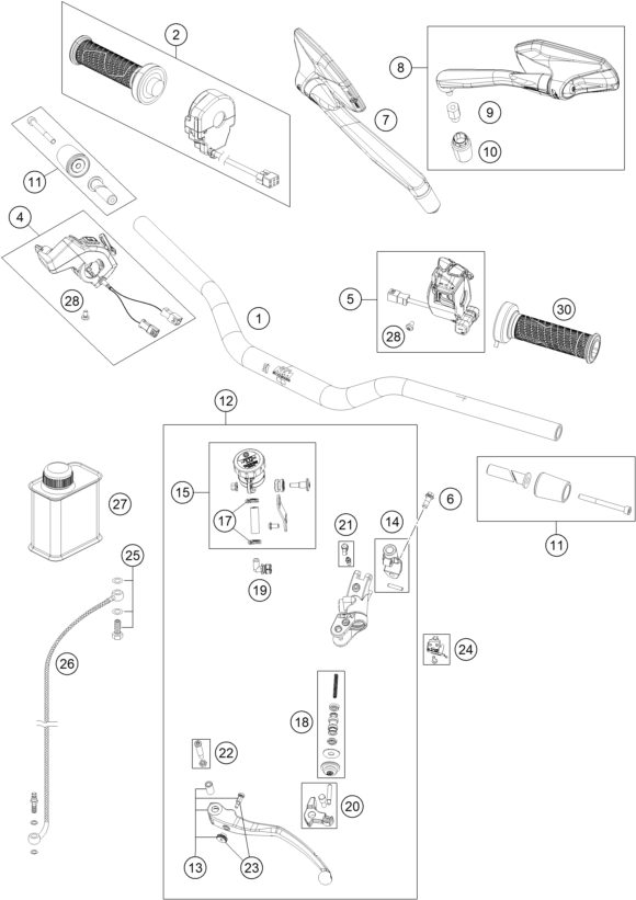 Náhled schématu HANDLEBAR, CONTROLS