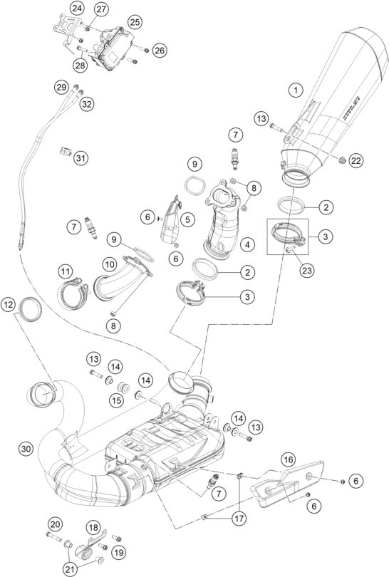 Náhled schématu EXHAUST SYSTEM
