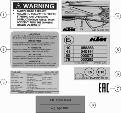 Náhled schématu TECHNIC INFORMATION STICKER
