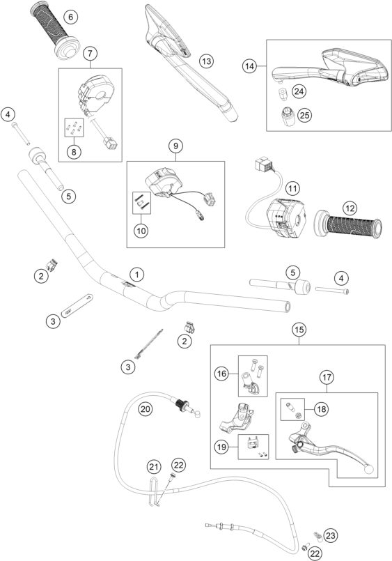 Náhled schématu HANDLEBAR, CONTROLS