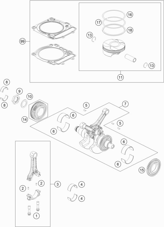 Náhled schématu CRANKSHAFT, PISTON