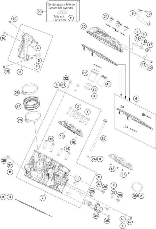 Náhled schématu CYLINDER HEAD REAR