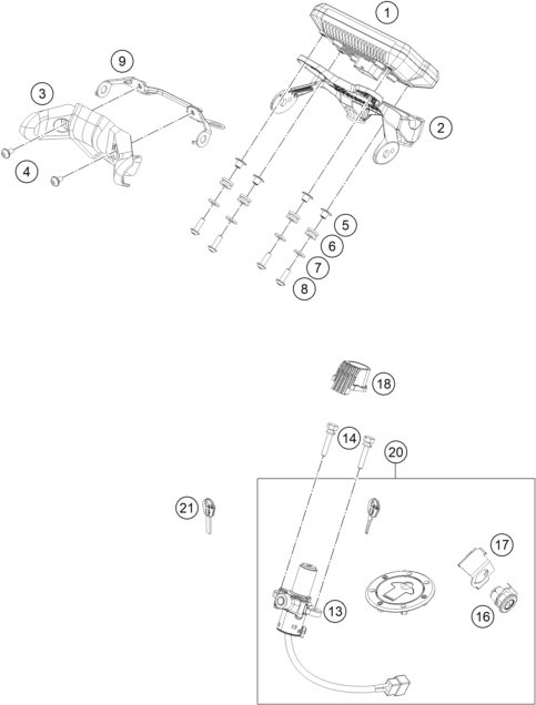Náhled schématu INSTRUMENTS / LOCK SYSTEM