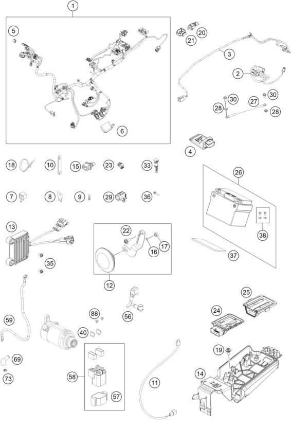 Náhled schématu WIRING HARNESS