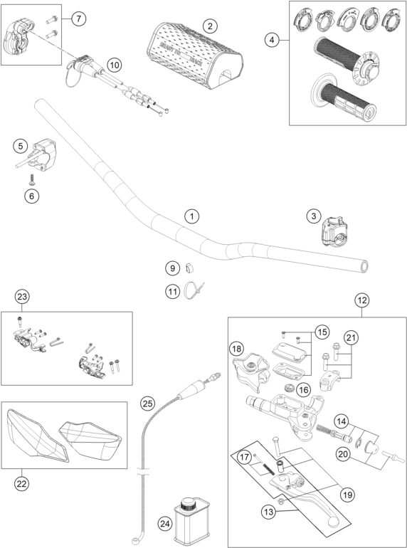 Náhled schématu HANDLEBAR, CONTROLS