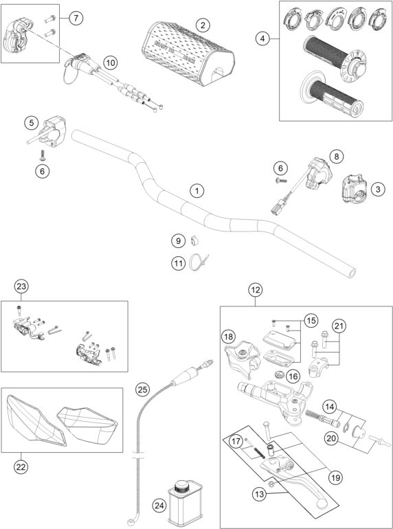 Náhled schématu HANDLEBAR, CONTROLS