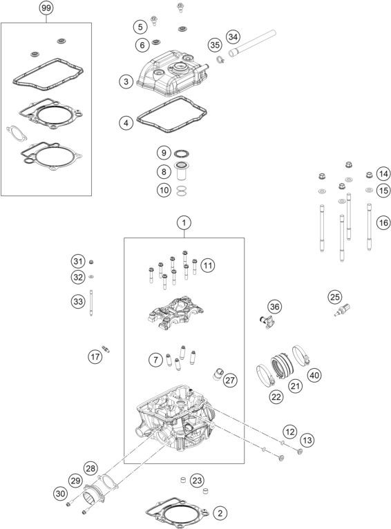 Náhled schématu CYLINDER HEAD