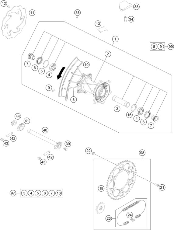 Náhled schématu REAR WHEEL