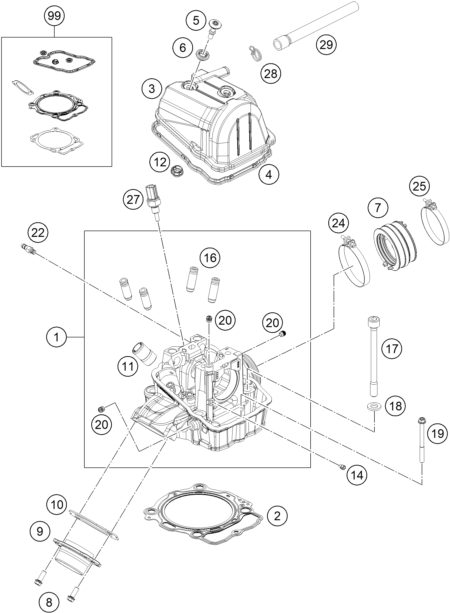 Náhled schématu CYLINDER HEAD