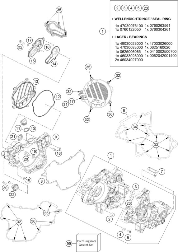 Náhled schématu ENGINE CASE