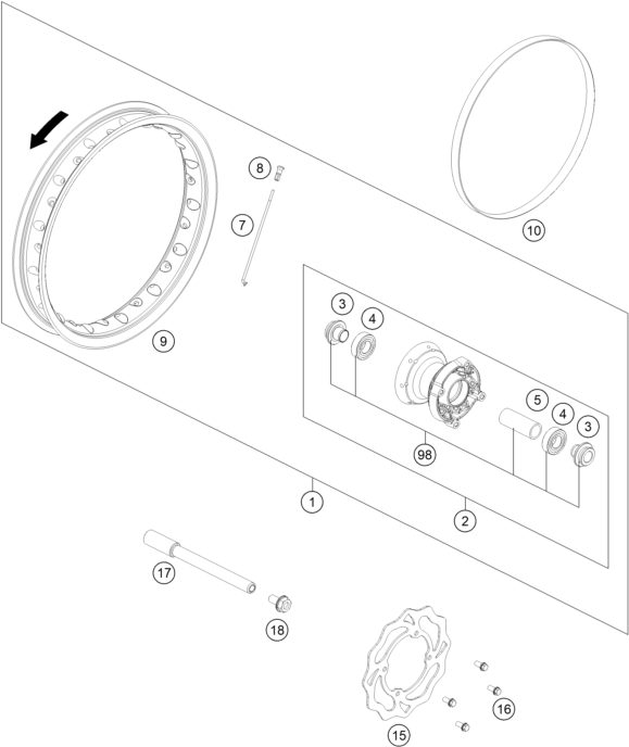 Náhled schématu FRONT WHEEL
