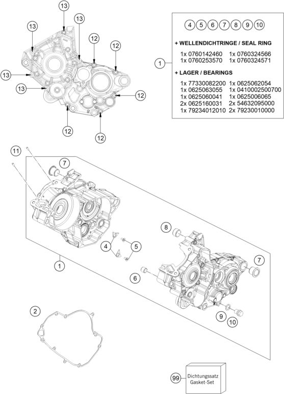 Náhled schématu ENGINE CASE