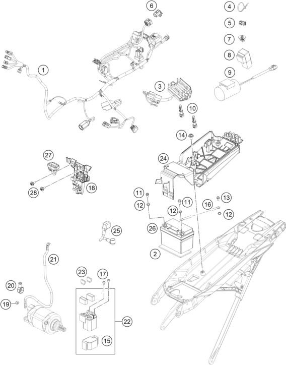 Náhled schématu WIRING HARNESS