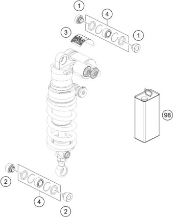 Náhled schématu SHOCK ABSORBER DISASSEMBLED