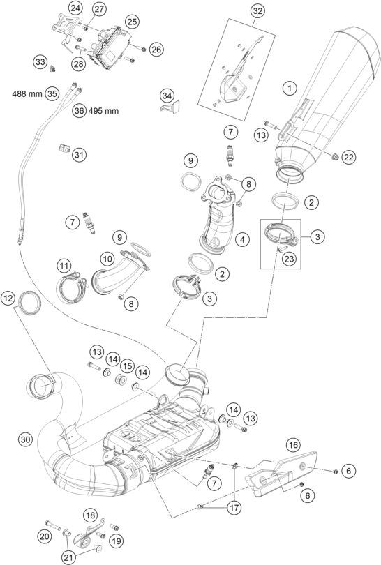 Náhled schématu EXHAUST SYSTEM