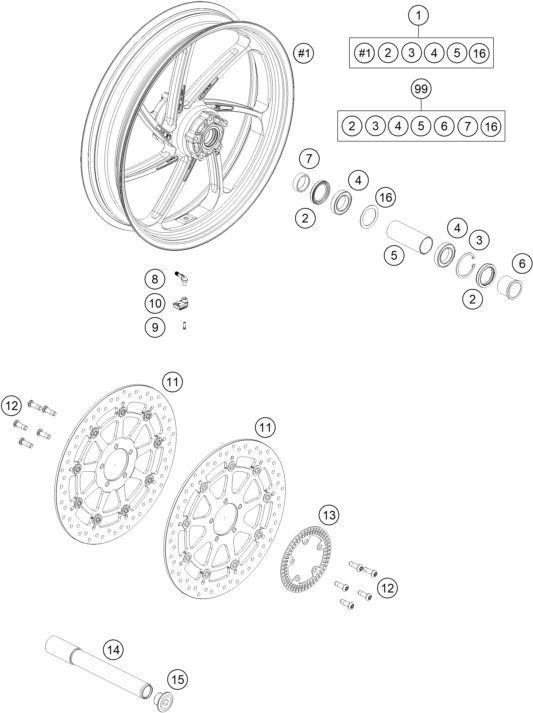 Náhled schématu FRONT WHEEL