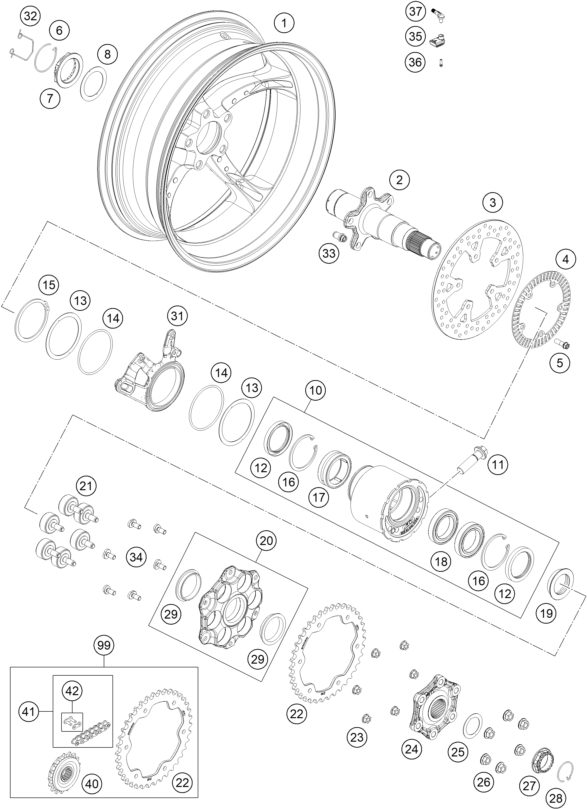 Náhled schématu REAR WHEEL