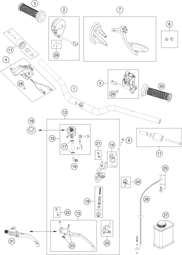 Náhled schématu HANDLEBAR, CONTROLS