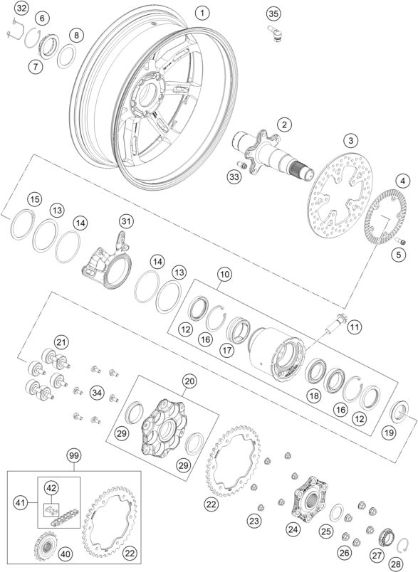 Náhled schématu REAR WHEEL