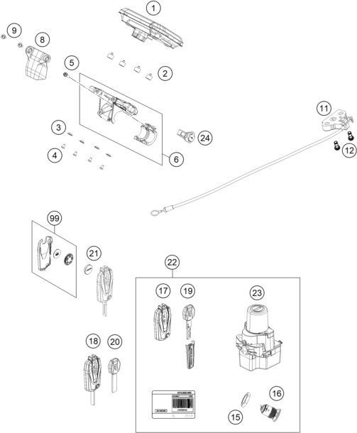 Náhled schématu INSTRUMENTS / LOCK SYSTEM
