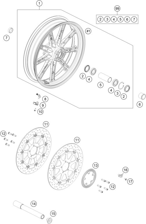 Náhled schématu FRONT WHEEL