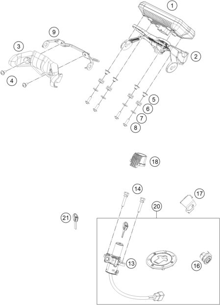 Náhled schématu INSTRUMENTS / LOCK SYSTEM
