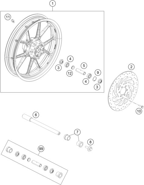 Náhled schématu FRONT WHEEL