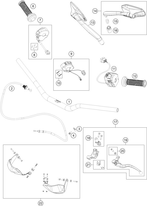 Náhled schématu HANDLEBAR, CONTROLS