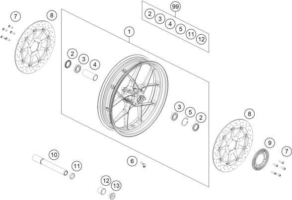 Náhled schématu FRONT WHEEL