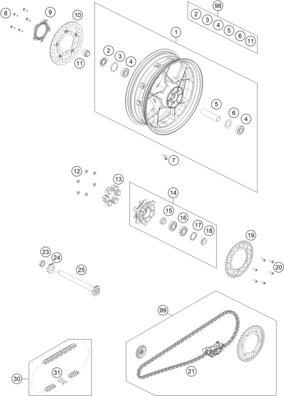 Náhled schématu REAR WHEEL