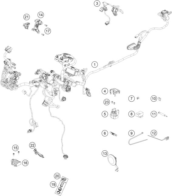 Náhled schématu WIRING HARNESS
