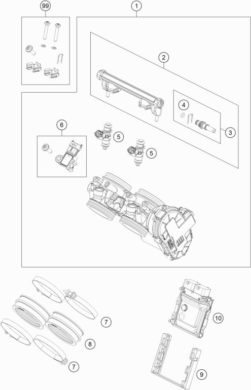 Náhled schématu THROTTLE BODY