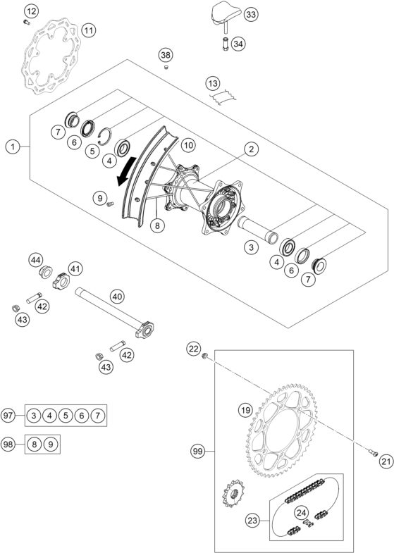 Náhled schématu REAR WHEEL