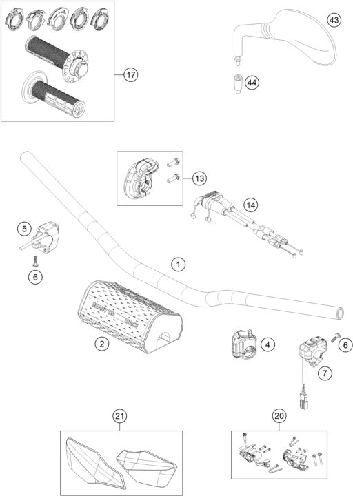 Náhled schématu HANDLEBAR, CONTROLS