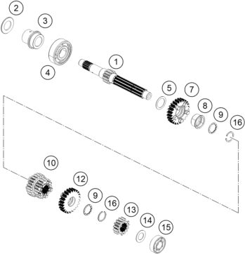 Náhled schématu TRANSMISSION I - MAIN SHAFT