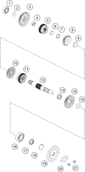 Náhled schématu TRANSMISSION II - COUNTERSHAFT