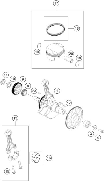 Náhled schématu CRANKSHAFT, PISTON