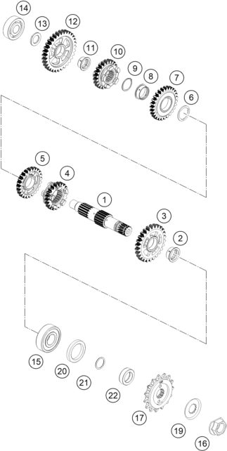 Náhled schématu TRANSMISSION II - COUNTERSHAFT