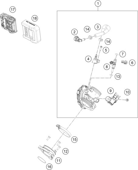 Náhled schématu THROTTLE BODY