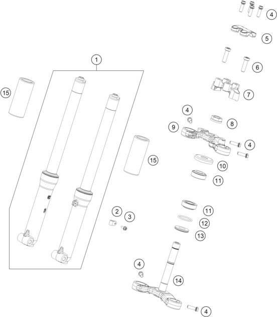 Náhled schématu FRONT FORK, TRIPLE CLAMP