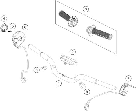Náhled schématu HANDLEBAR, CONTROLS