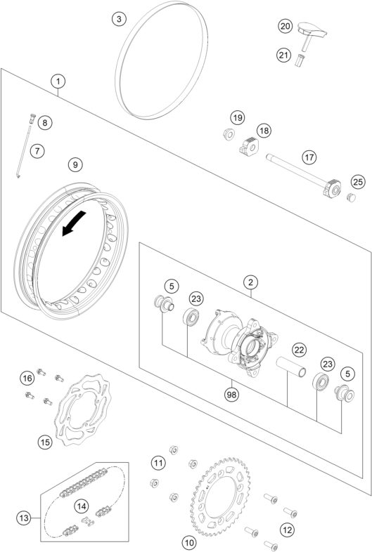 Náhled schématu REAR WHEEL